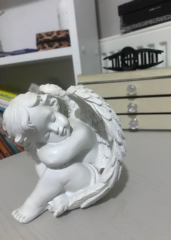 Beyaz Melek Figürlü Dekoratif Biblo - Görsel 7