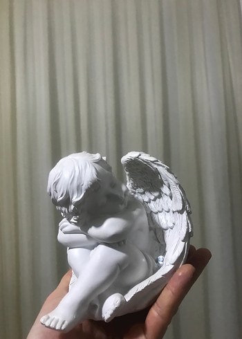 Beyaz Melek Figürlü Dekoratif Biblo - Görsel 4