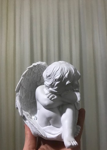 Beyaz Melek Figürlü Dekoratif Biblo - Görsel 3