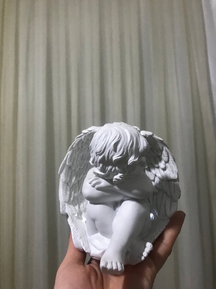 Beyaz Melek Figürlü Dekoratif Biblo - Görsel 2