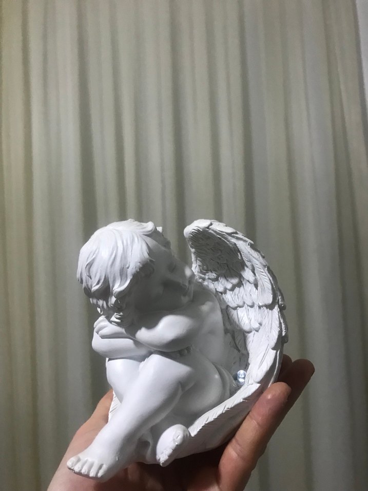 Beyaz Melek Figürlü Dekoratif Biblo - Görsel 4