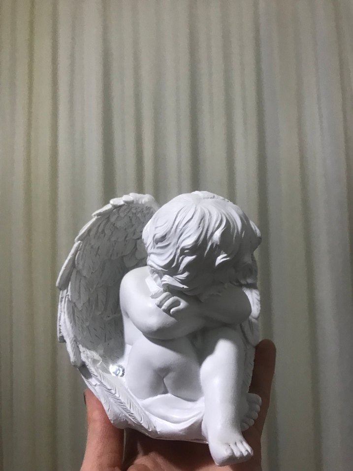 Beyaz Melek Figürlü Dekoratif Biblo - Görsel 3