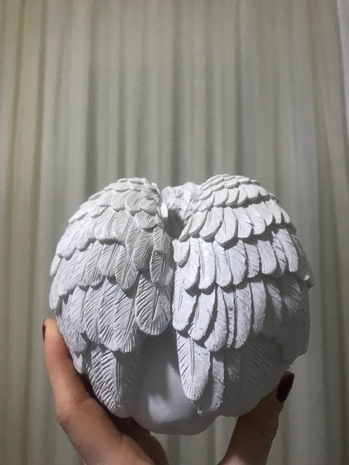 Beyaz Melek Figürlü Dekoratif Biblo - Görsel 5