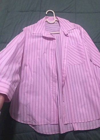 Pembe Çizgili Regular Fit Gömlek - Görsel 4