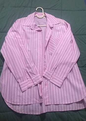 Pembe Çizgili Regular Fit Gömlek - Görsel 7