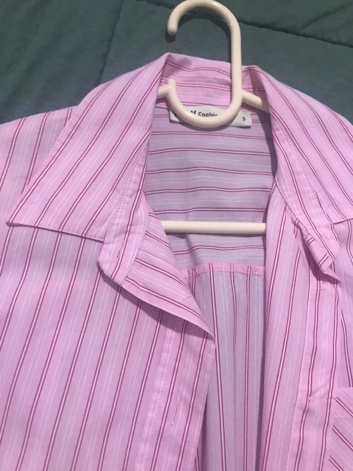 Pembe Çizgili Regular Fit Gömlek - Görsel 5