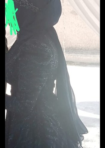 Lacivert Uzun Abiye Elbise - Görsel 3