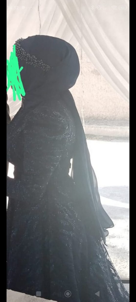 Lacivert Uzun Abiye Elbise - Görsel 3