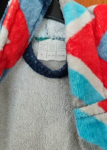 Çocuk için Çok Renkli Batik Desenli Bornoz - Görsel 5