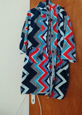 Çocuk için Çok Renkli Batik Desenli Bornoz