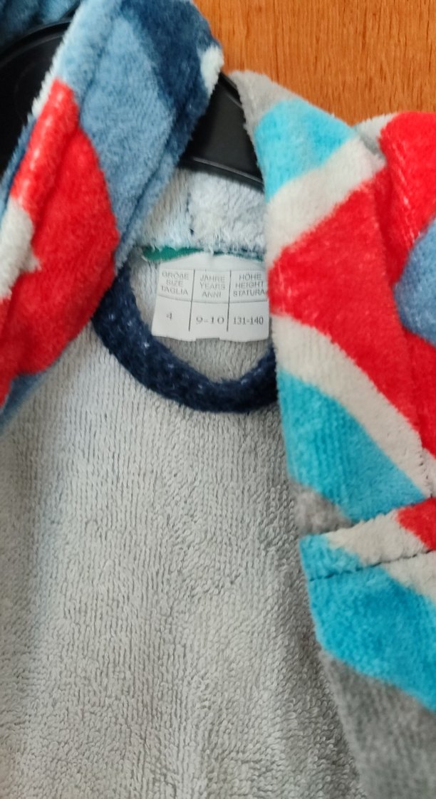 Çocuk için Çok Renkli Batik Desenli Bornoz - Görsel 5