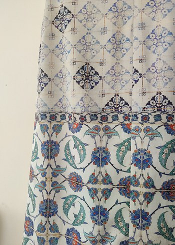 Bohem Çok Renkli Pileli Uzun Etek - Görsel 6