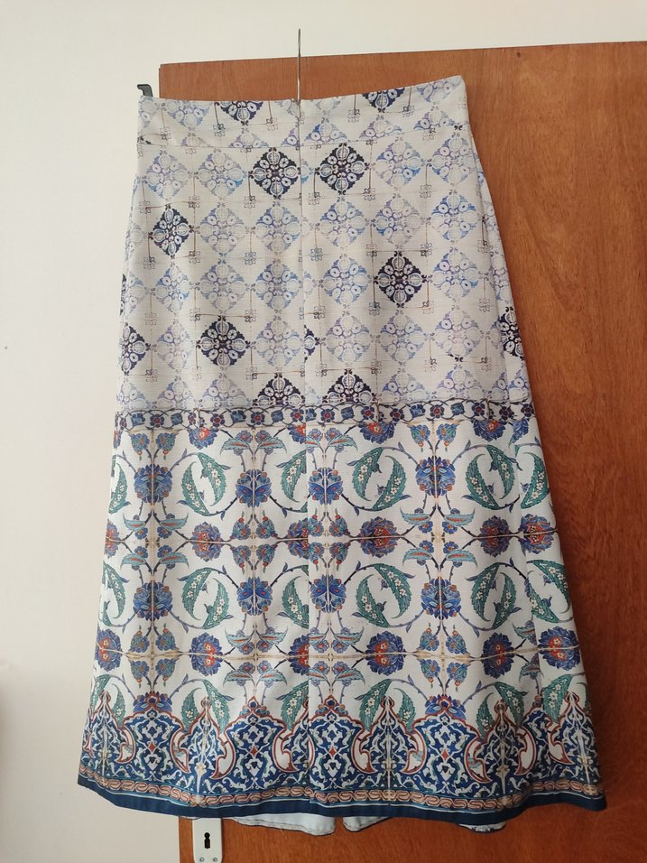 Bohem Çok Renkli Pileli Uzun Etek - Görsel 4