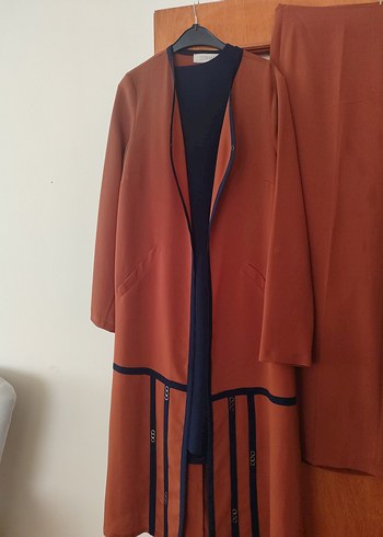 kiremit rengi içli dışlı pantolon takım - Görsel 6