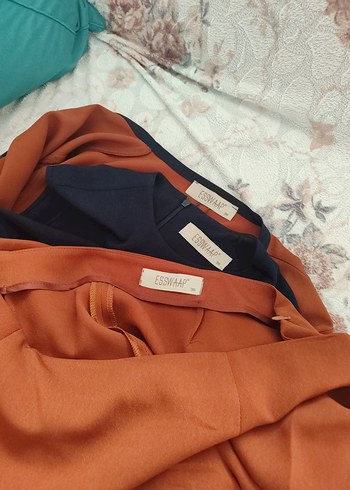 kiremit rengi içli dışlı pantolon takım - Görsel 9