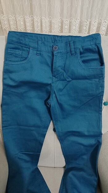 Erkek çocuk mavi kumaş pantolon