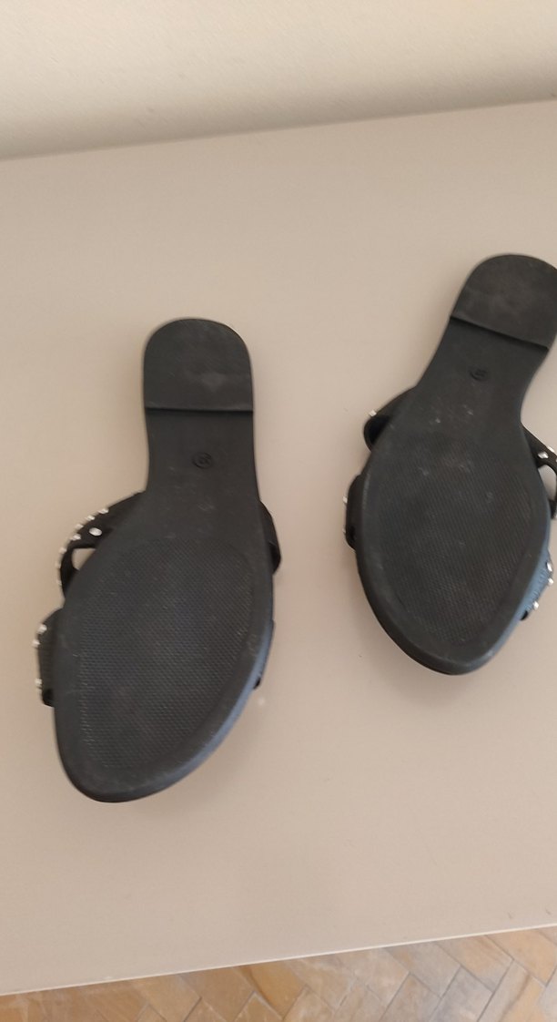 Siyah Yılan Desenli Tokalı Kadın Terlik - Görsel 3