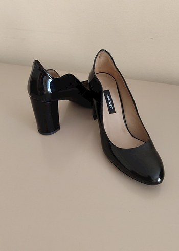 Siyah Rugan Stiletto Topuklu Kadın Ayakkabı - Görsel 9