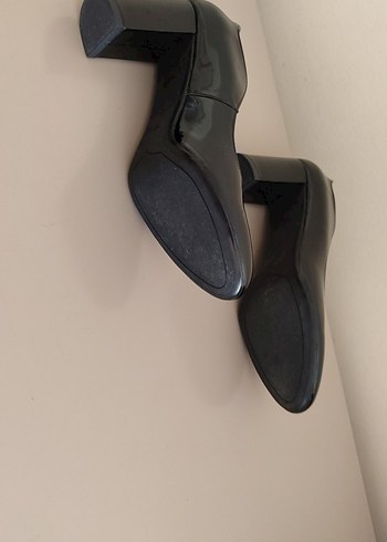 Siyah Rugan Stiletto Topuklu Kadın Ayakkabı - Görsel 8