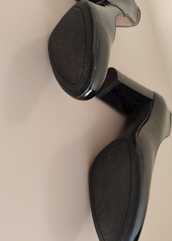 Siyah Rugan Stiletto Topuklu Kadın Ayakkabı - Görsel 7