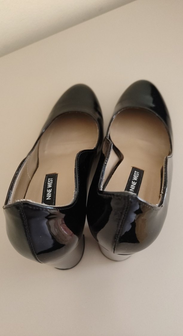 Siyah Rugan Stiletto Topuklu Kadın Ayakkabı - Görsel 5