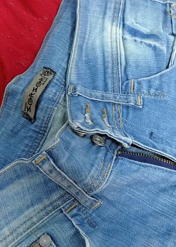 30 Beden Mavi Regular Fit Midi kadın Kot Pantolon