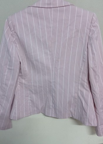 Diğer Pembe Çizgili Kadın Blazer Ceket
