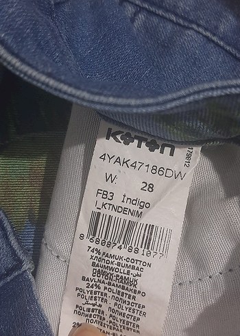 Mavi Düğmeli Kadın Denim Pantolon - Görsel 3