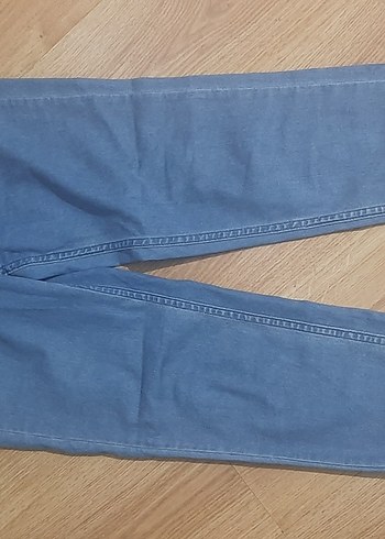 Mavi Düğmeli Kadın Denim Pantolon - Görsel 4