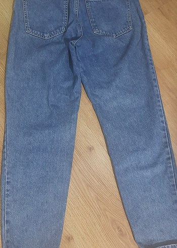 Kadın Mavi Salaş Midi Denim Pantolon - Görsel 2