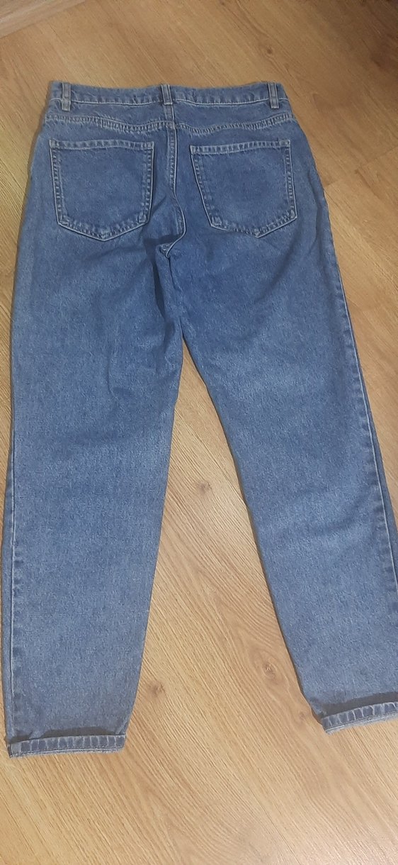 Kadın Mavi Salaş Midi Denim Pantolon - Görsel 2