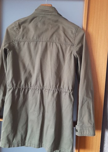 Düğmeli  Haki  Midi Kadın Ceket - Görsel 2