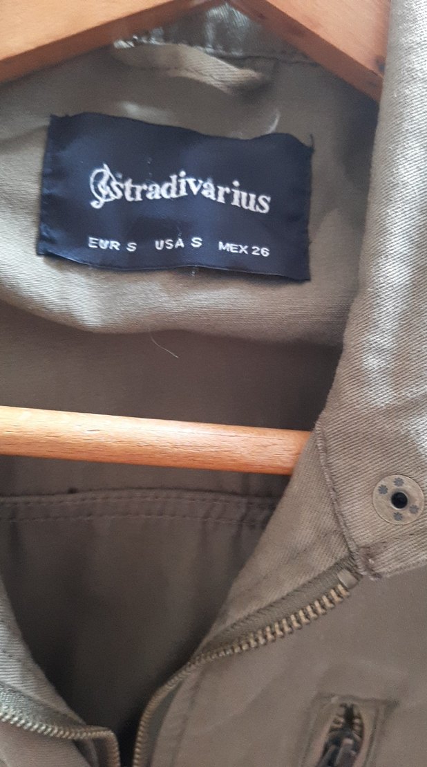 Düğmeli  Haki  Midi Kadın Ceket - Görsel 3