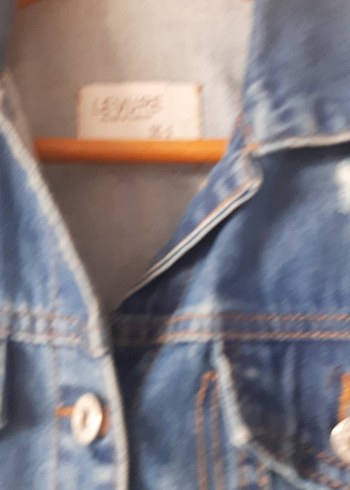Düğmeli Mavi Kadın Denim Ceket - Görsel 2