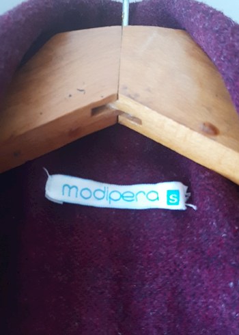 Bordo Uzun Düğmeli kabanı - Görsel 4