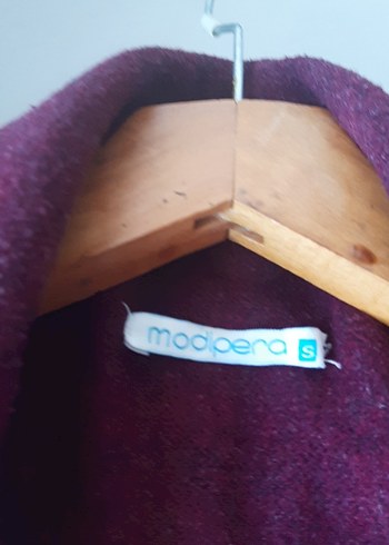 Bordo Uzun Düğmeli kabanı - Görsel 5