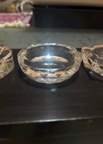 Üçlü Kristal Küllük Seti - Görsel 7