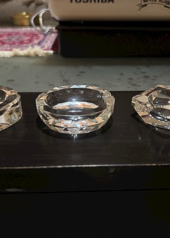 Üçlü Kristal Küllük Seti - Görsel 2