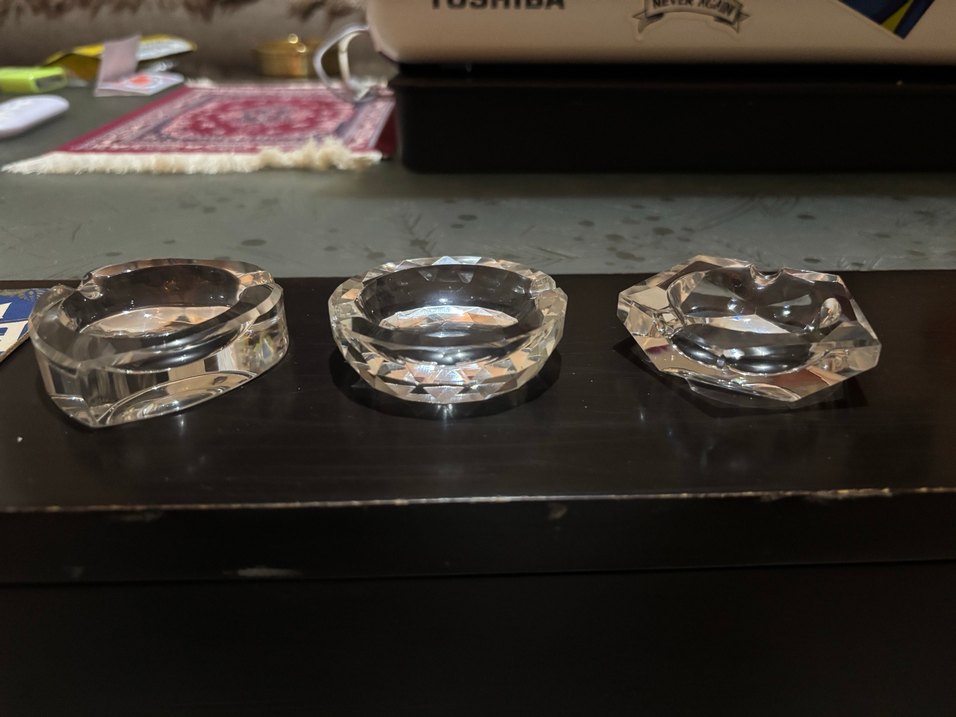 Üçlü Kristal Küllük Seti - Görsel 2