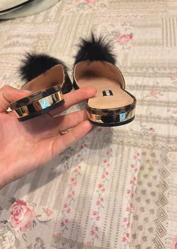 41 Beden siyah Renk Nine West Leopar Desenli Kadın Terlik