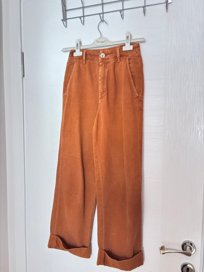 Kadın Kahverengi Bol Kesim Pantolon24 beden - Görsel 2