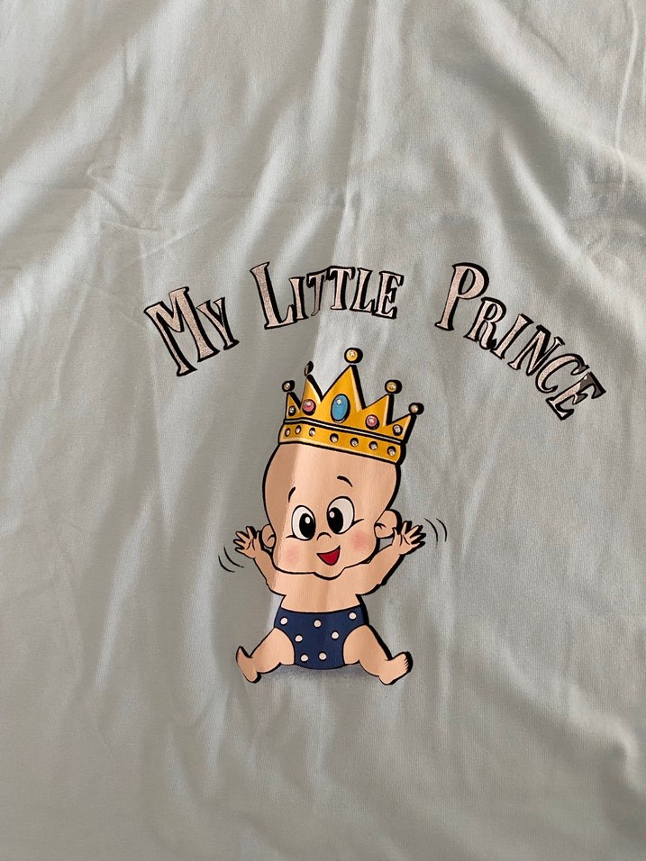 Baskılı Mavi Hamile Tişörtü - Görsel 2