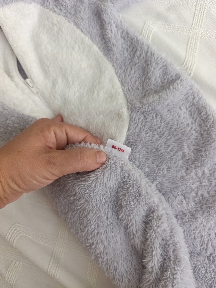 Gri Tavşan Desenli Çocuk Uyku Tulumu - Görsel 2