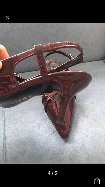 36 Beden bordo Renk Cherry topuklu ayakkabı