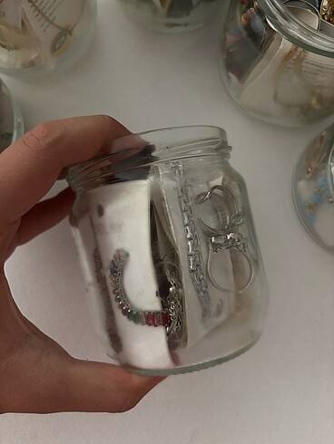 Beden çeşitli Renk Silver Takı Kavanozu