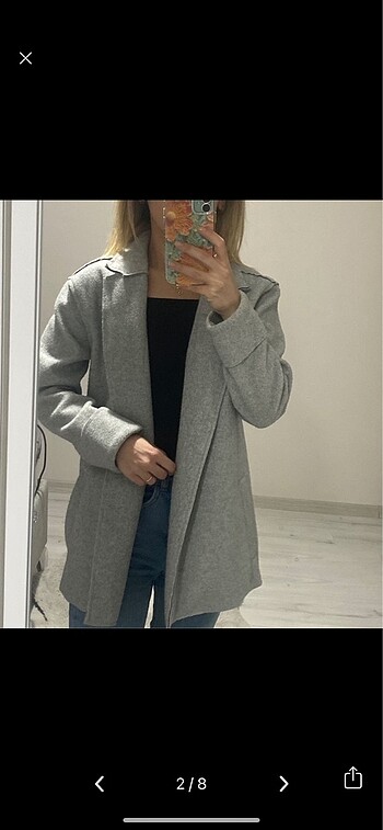 LC Waikiki Gri kısa kaban
