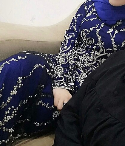 Mavi balık kuyruklu abiye - Görsel 5