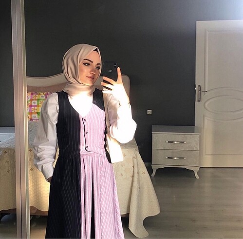 Lacivert etek yelek takım çizgili