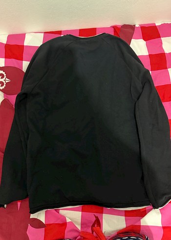 Siyah Uzun Kollu Sweatshirt - Görsel 3