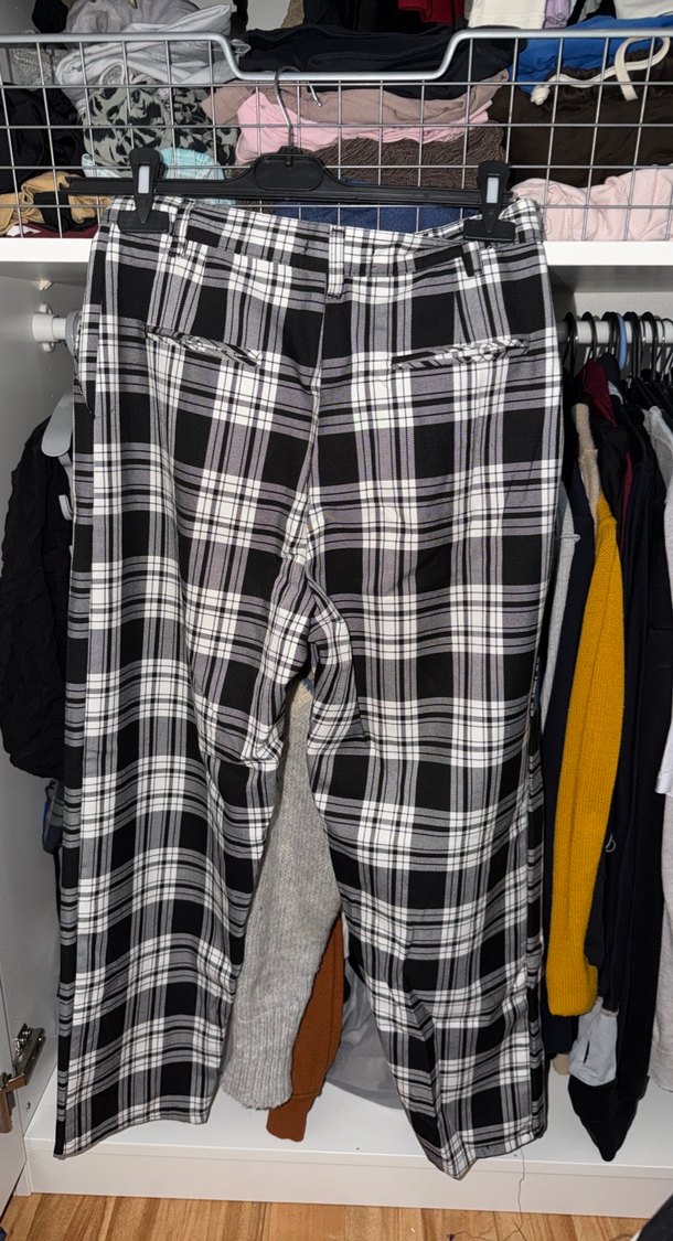 Gri Ekose  Kadın Pantolon - Görsel 3